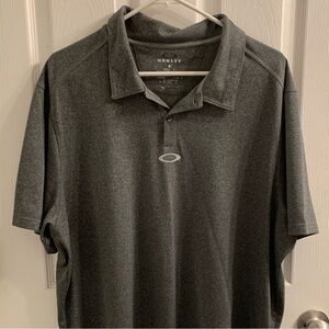 Oakley Dark Gray Short-Sleeve Performance Polo